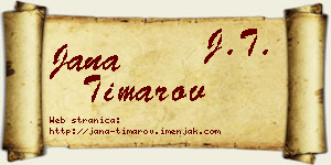 Jana Timarov vizit kartica